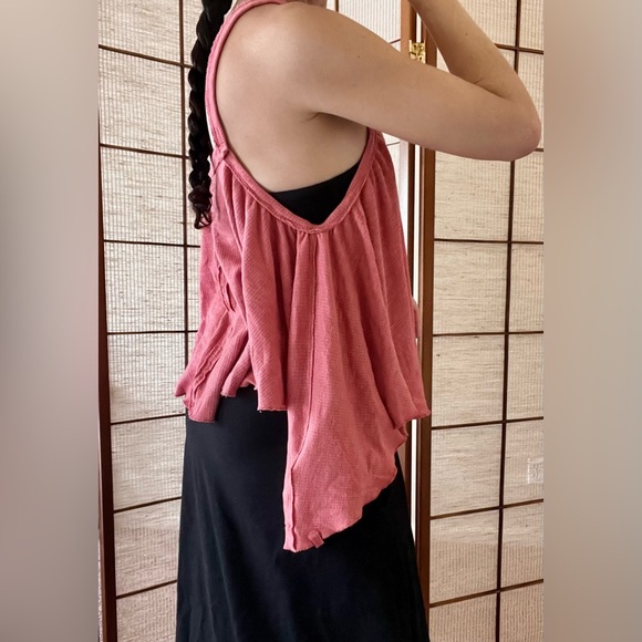 Free People We the Free Dream Weaver button front oversize  Trapeze Tank Top - Picture 3 of 8